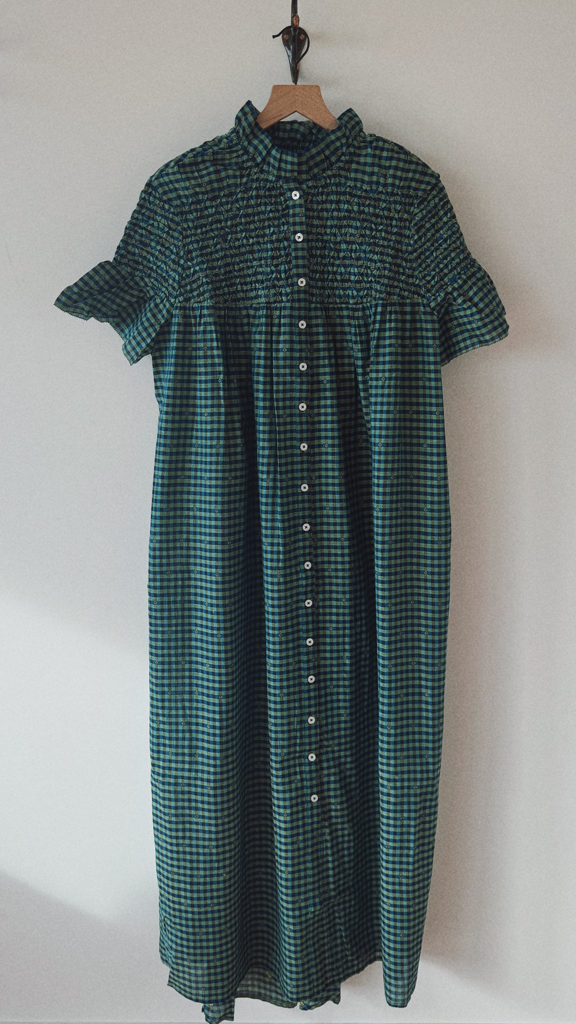 Isabel dress, <i>green dobby</i>