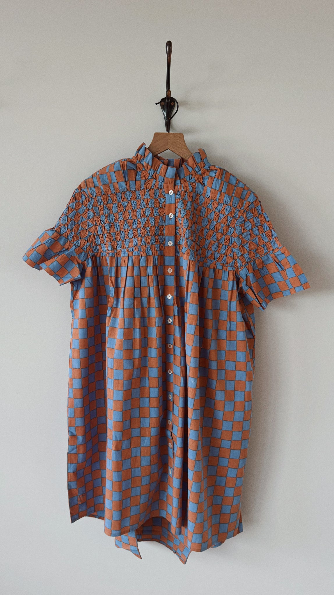 Ireland dress, <i>lilac peach check</i>